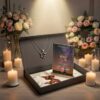 Coffret cadeau personnalisé deuil grand-père avec certificat carte du ciel et poème hommage