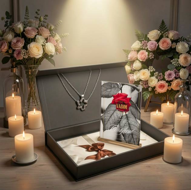 Cadeaux condoléances original mère avec coffret À jamais ma maman et certificat de baptême d'étoile personnalisé