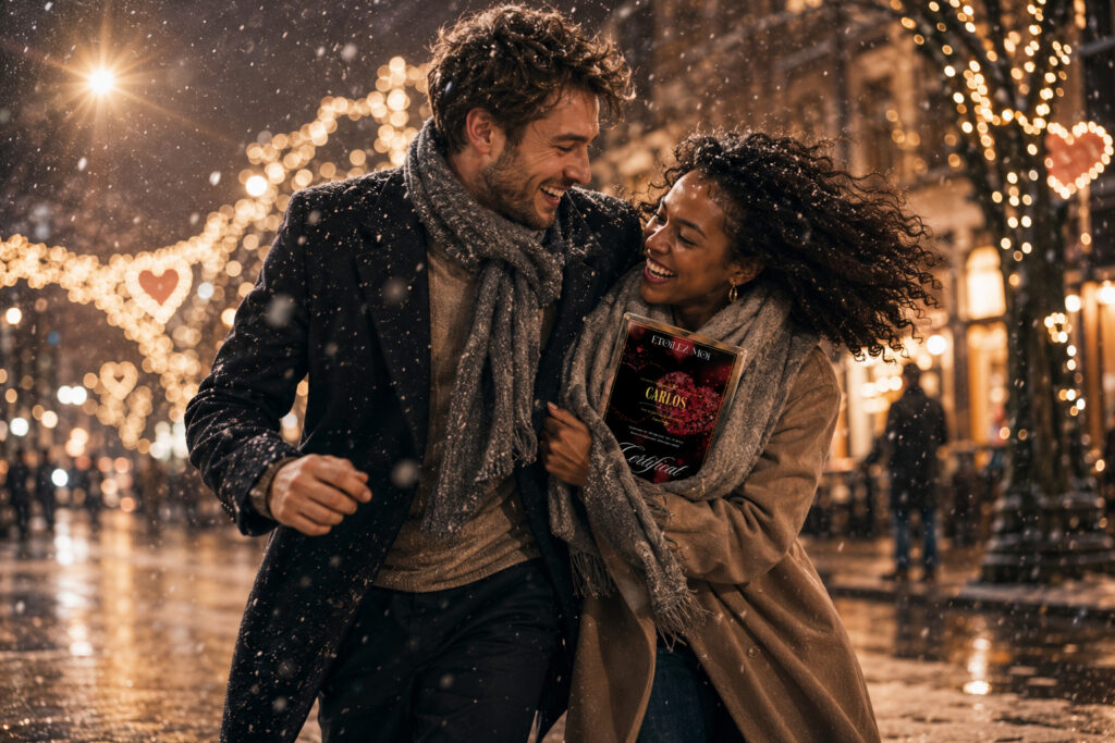 Cadeau Noël dernière minute amoureux avec certificat de baptême d'étoile personnalisé disponible immédiatement par email pour sauver la magie de Noël