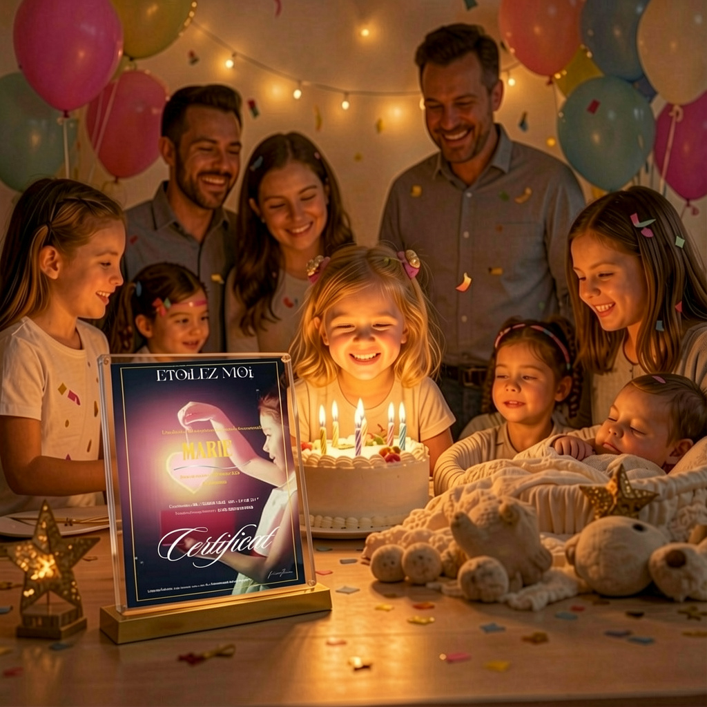 cadeau anniversaire fille symbolique étoile personnalisée idée cadeau anniversaire fille pas cher souvenir unique
