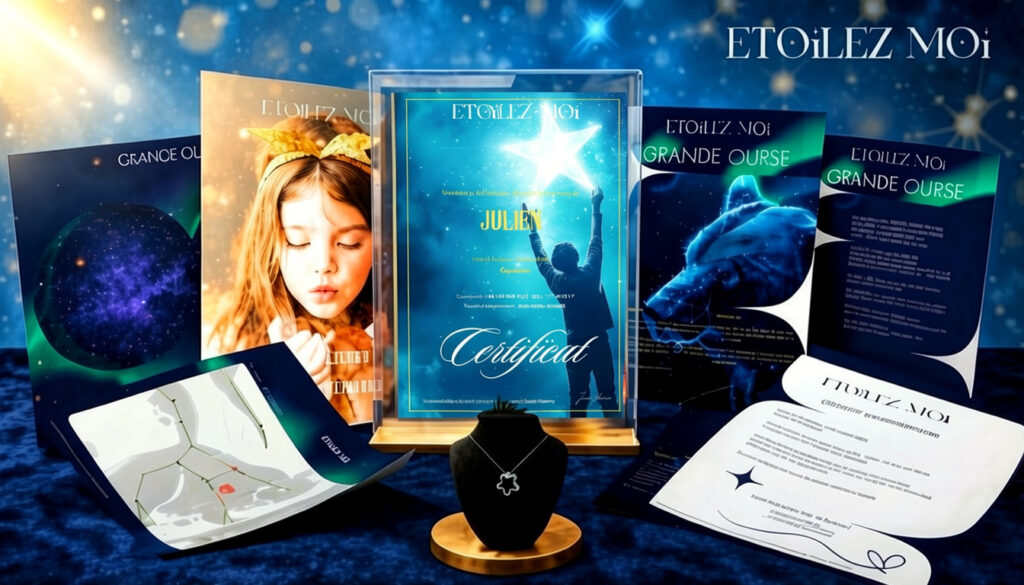 cadeau naissance garçon symbolique coffret complet étoile personnalisée bébé garçon cadeau naissance original garçon souvenir naissance premium