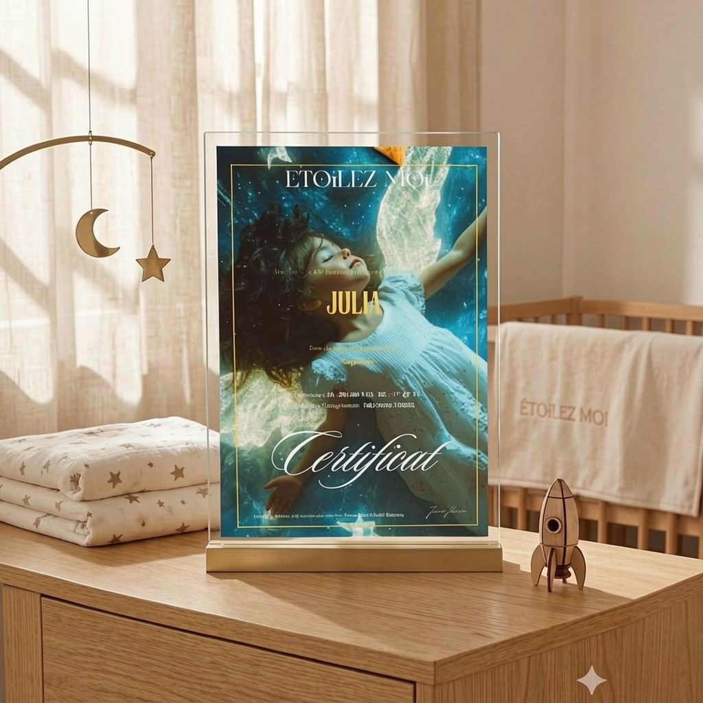avis cliente cadeau baptême fille symbolique témoignage marraine ayant offert une étoile personnalisée pour baptême