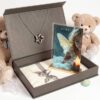Cadeau naissance personnalisé fille avec coffret souvenir et certificat personnalisé au prénom du bébé