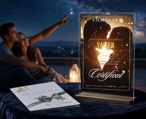 Avis cliente cadeau Noël personnalisé couple original coffret étoile personnalisée pour amoureux