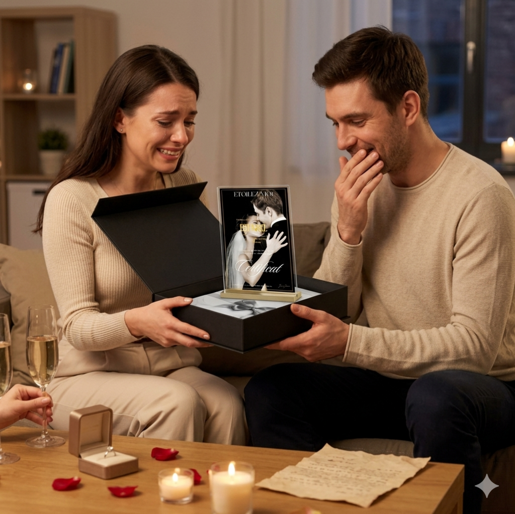 Témoignage client après avoir reçu un cadeau déclaration d'amour originale pour homme personnalisé et émouvant