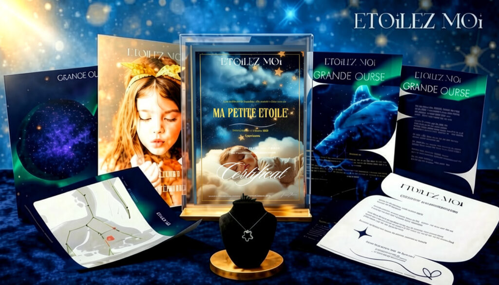 cadeau naissance urgent coffret complet étoile personnalisée bébé cadeau naissance personnalisé livraison rapide idée cadeau naissance originale