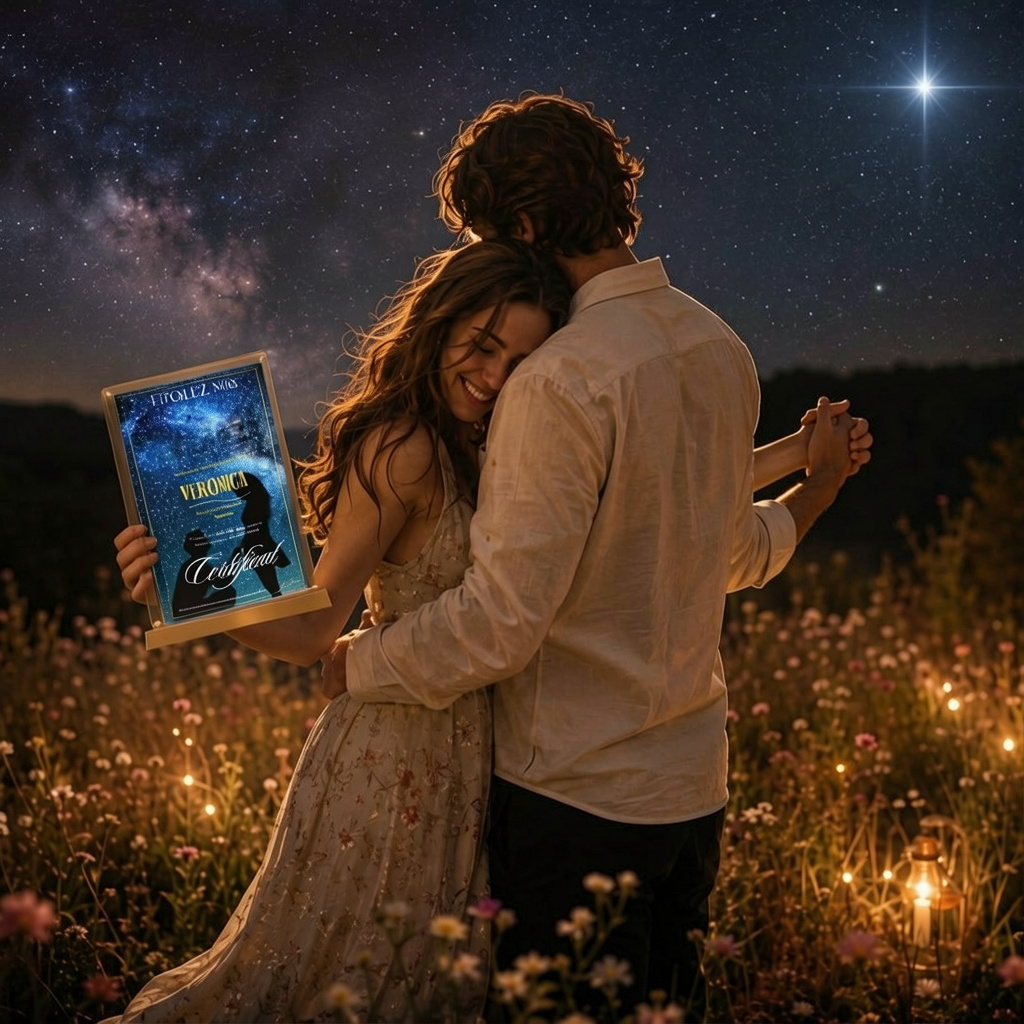 Cadeau déclaration d amour originale pour homme avec étoile personnalisée et certificat romantique
