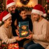 Cadeau Noël dernière minute : un papa reçoit un certificat de baptême d’étoile personnalisé entouré de sa famille pendant les fêtes