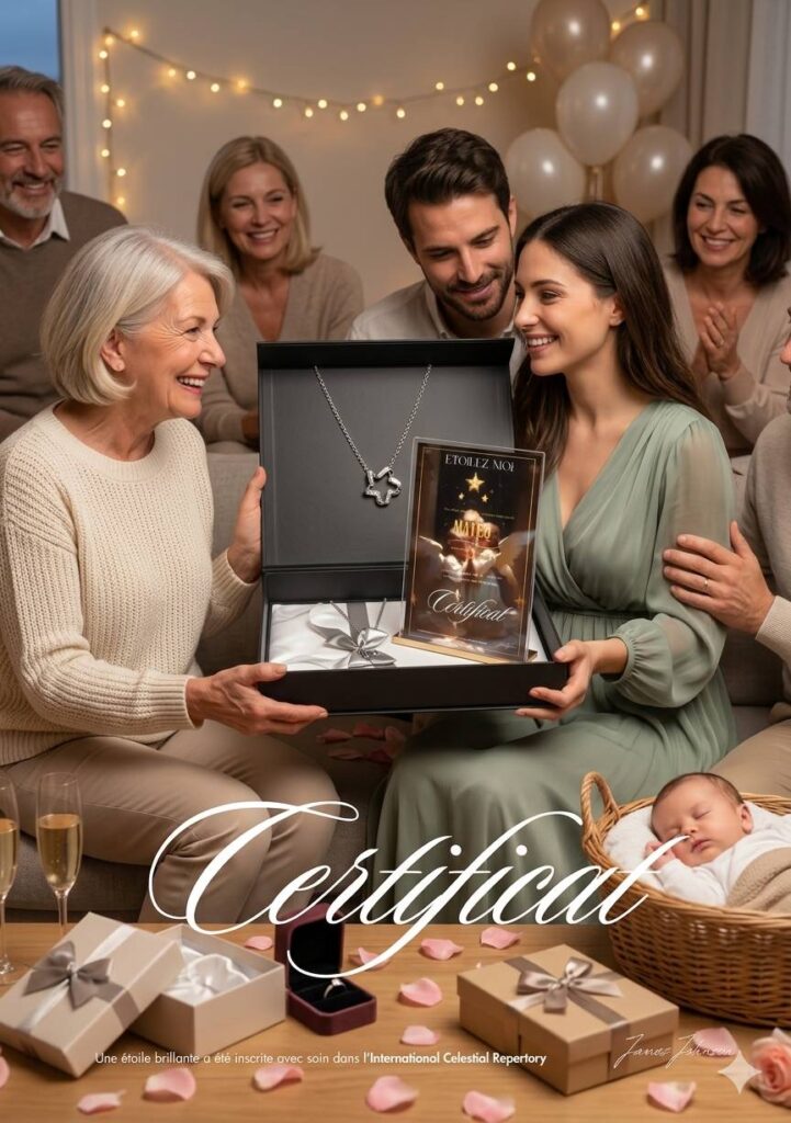 Coffret baptême étoile personnalisée garçon – idées cadeaux baptême parrain marraine et souvenir unique
