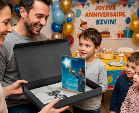 Témoignage famille ayant offert un cadeau anniversaire garçon original personnalisé
