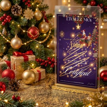 Certificat personnalisé de baptême d’étoile pour cadeau de Noël de dernière minute avec livraison urgente rapide