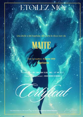 certificat bapteme etoile idees cadeaux fete des meres