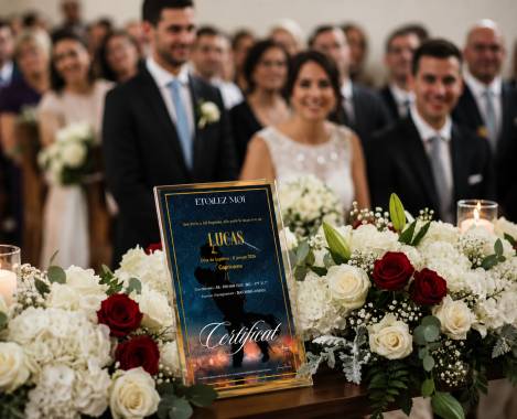 Offrir une étoile pour un mariage avec certificat personnalisé et cadeau symbolique pour les amoureux